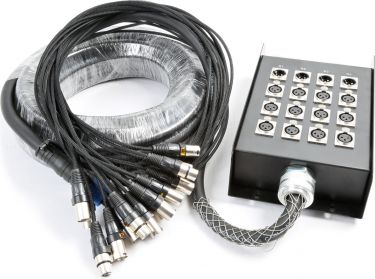 StageBox Multikabel 12-input / 4-output XLR, 30 meter