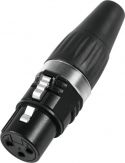 Connectors, HICON XLR plug 3pin HI-X3CF-BLK