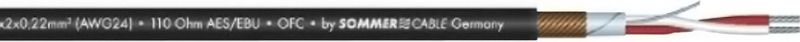 SOMMER CABLE DMX cable 2x0.22 100m bk SC-Semicolon