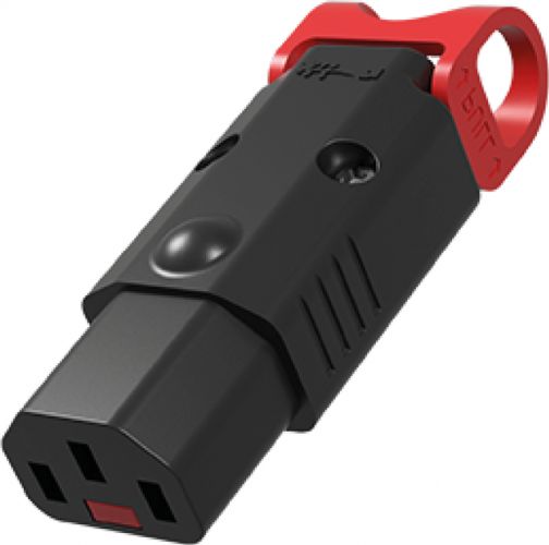 IEC LOCK IEC socket rewireable locking straight