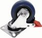 Roadinger Swivel Castor 75mm blue with brake