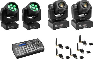 Eurolite Set 2x LED TMH-W63 + 2x LED TMH-S30 + USB QuickDMX + Easy Show