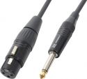 Kabel "god kvalitet" XLR-hun til 6.3 Mono Jack, sort 12m