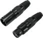 Omnitronic XLR socket/plug set 3pin black housing 5x