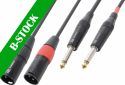 Cable Converter 2x XLR Male- 2x 6.3 Mono "B-STOCK"