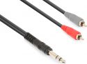 Kabler og stik, CX328-3 Kabel 6,3 mm Stereo - 2 RCA Hanstik 3m