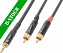 Kabler og stik, Cable 3.5 Stereo- 2xRCA Male 6.0m "B-STOCK"