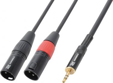 CX70-6 Kabel 2x XLR Hann - 3,5mm Stereo 6,0m