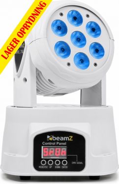 Beamz MHL74 Mini Moving Head 7x 10W LED hvid