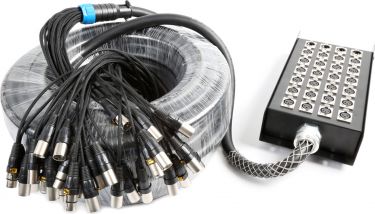 StageBox Multikabel 24-input / 4-output XLR, 30 meter