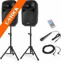 Lyd Systemer, VPS102A Plug & Play 600W Speaker Set with Stands "C-STOCK"