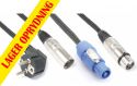 DMX Kabler, CX08-10 Lys Kombi Kabel Schuko - XLR M / Powerconnector A - XLR F 10m