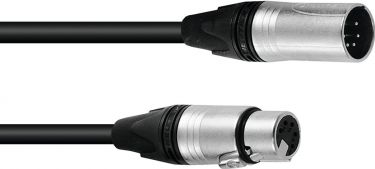 PSSO DMX cable XLR 5pin 1m bk Neutrik