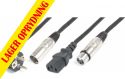 DMX Leads, CX10-15 Light Combi Cable Schuko - XLR M / IEC F - XLR F 15m