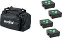 Eurolite Set 4x AKKU IP Flat Light 3 bk + Soft Bag