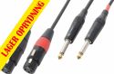 XLR Socket - Mono Jack, CX62-1 Cable 2xXLR Female-2x6.3 Mono 1.5m