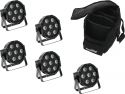 Eurolite, Eurolite Set 5x LED SLS-7 HCL Spot + Soft Bag