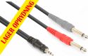 Jack - Jack (2.5/3.5/6.3mm), CX332-1 Kabel 3,5 mm Stereo - 2x 6,3 mm Mono 1,5 m