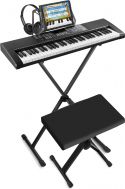 Musikinstrumenter, Begynder Keyboard pakke, 61 tangenter / musikskolefunktion med tangenter der lyser - KOMPLET SÆT