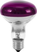 Kulørte og hvide pærer E27, Omnilux R80 230V/60W E-27 violet