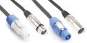 CX05-1 Audio Combi Cable Powerconnector B - XLR F / Powerconnector A - XLR M 1.5m