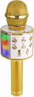 KM15G Karaoke Mic with speaker and LED light BT/MP3 LED Gold