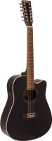 Musikinstrumenter, Dimavery DR-612 Western guitar 12-string, black