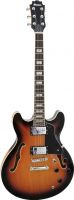 Musikinstrumenter, Dimavery SA-610 Jazz Guitar, sunburst