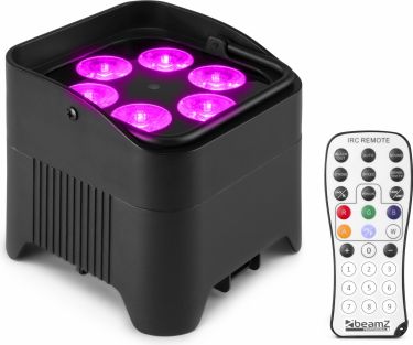 Beamz BP96S Batteri Uplight 6x 12W / RGBAW + UV / Trådløs DMX