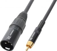 Kabel "god kvalitet" XLR-han til RCA han (phono han), sort 8m