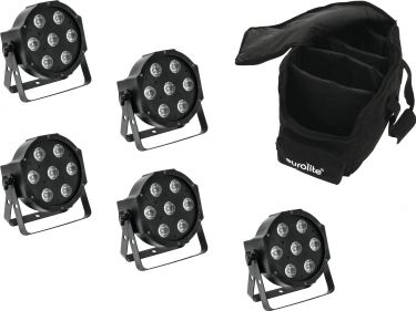 Eurolite Set 5x LED SLS-7 HCL Spot + Soft Bag