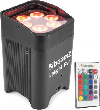 Beamz BBP96 Batteri Uplight Par 6x 12W / RGBAW + UV / Trådløs DMX / Ekstra kraftigt batteri!