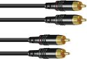 Sortiment, SOMMER CABLE RCA cable 2x2 1m bk Hicon