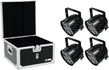 Eurolite Set 4x LED PAR-56 HCL Short sw + EPS Case