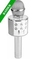 Karaoke til børn, KM01 Karaoke Mic with built-in Speakers BT/MP3 Silver "B-STOCK"