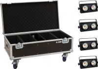 Eurolite Set 4x Audience Blinder 2x100W LED COB WW + Case