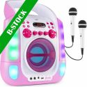 Karaoke til børn, SBS30P Karaoke System with CD and 2 Microphones Pink "B-STOCK"