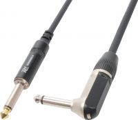 Guitarkabel "god kvalitet" 6.3mm mono Jack (90° vinkel) til 6.3mm mono Jack, 6m