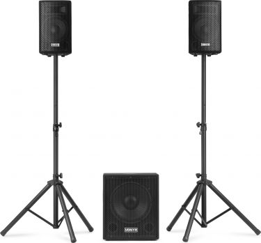 Vonyx VX0812BT 2.1 Komplet Lydsystem med 12" Subwoofer og 2 stk. 8" Højttalere / Bluetooth / 800W