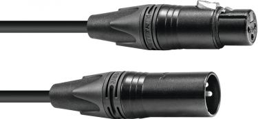 PSSO DMX cable XLR 3pin 1,5m bk Neutrik black connectors