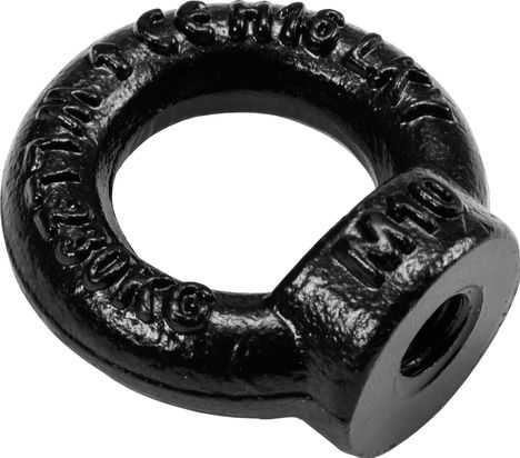 SAFETEX Ring Nut M10 black galvanized DIN 582