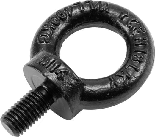 SAFETEX Eyebolt M14/27mm, black galvanized drop forged