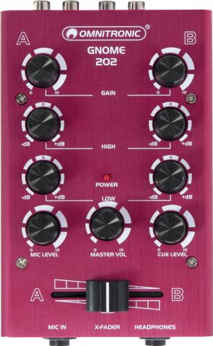 Omnitronic GNOME-202 Mini Mixer red