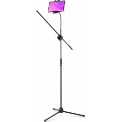 MS10TH Foldable Microphone stand with boom &amp; tablet holder TILBUD NU