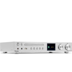 Bolzano Internet Receiver with Amplifier, DAB+ and CD Player Aluminium TILBUD NU