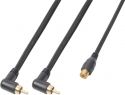 Kabler og stik, CX142 Kabel 2x RCA Hann - 1x RCA Hunn 0,3M