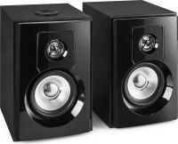 Aktivt Studiomonitor sæt 4" bas / Class-D Digital Forstærker / Bluetooth + USB / SHF404B, Sort