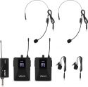 Diverse, WM552B Dual Wireless Bodypack Microphone Plug-and-Play Set UHF