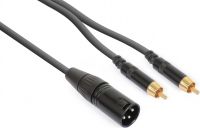 CX58-1 Kabel XLR Hann - 2x RCA Hann 1.5m