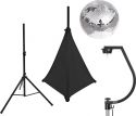 Speilkuler, Eurolite Set Mirror ball 30cm with stand and tripod cover black